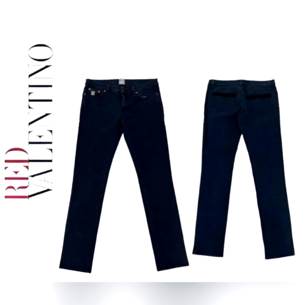 RED VALENTINO Coated Jeans Made in Italy. Size: 26.